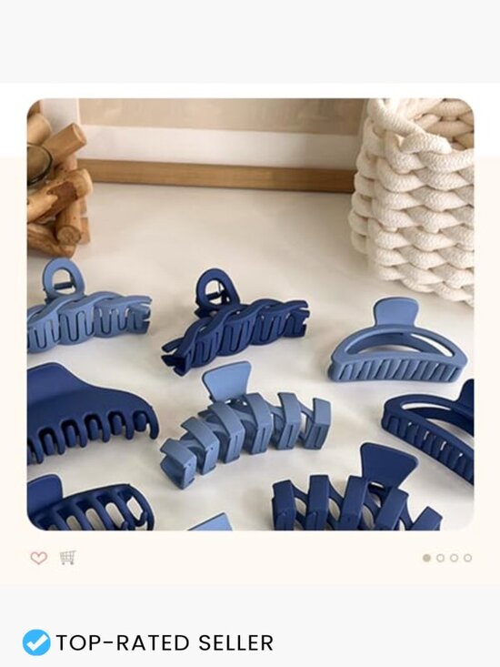 12 Piece Hair Clip Set Non-Slip Large Jaw Clips for Thick Thin Curly Hair main image 5